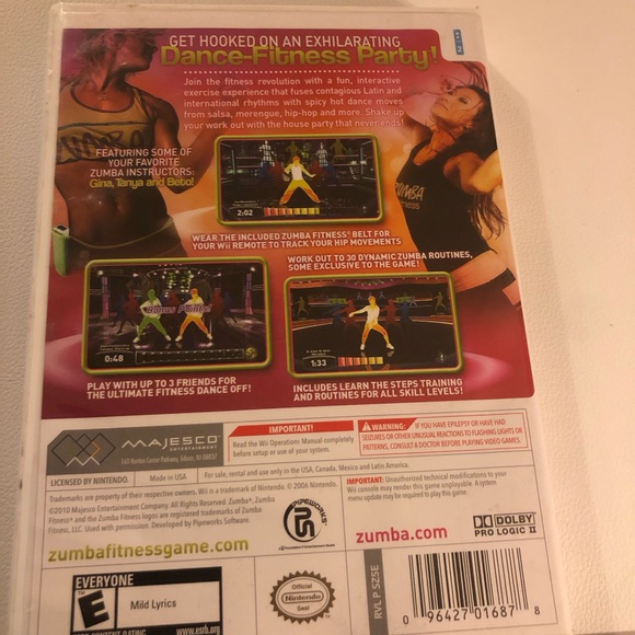 Nintendo Wii Zumba Fitness Join the Party Game - Complete w/ Manual - Tested - Picture 2 of 6